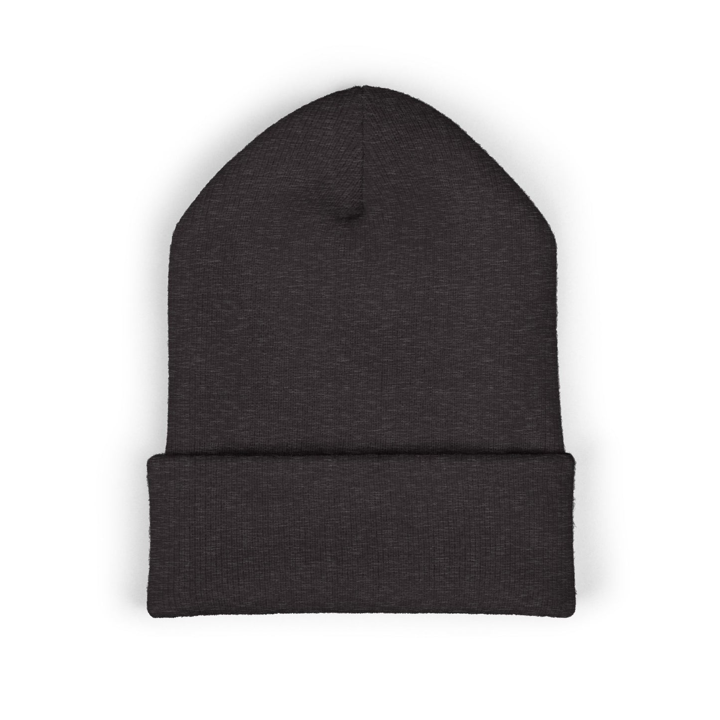 Classic Embroidered Cuffed Beanie — Minimal Santa Graphic