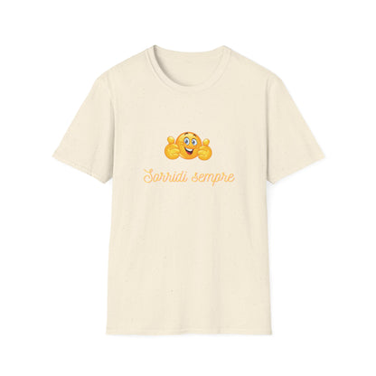 Smiling Emoji Faces T-Shirt | Cute Emoji Graphic Tee, 'Sorridi sempre'