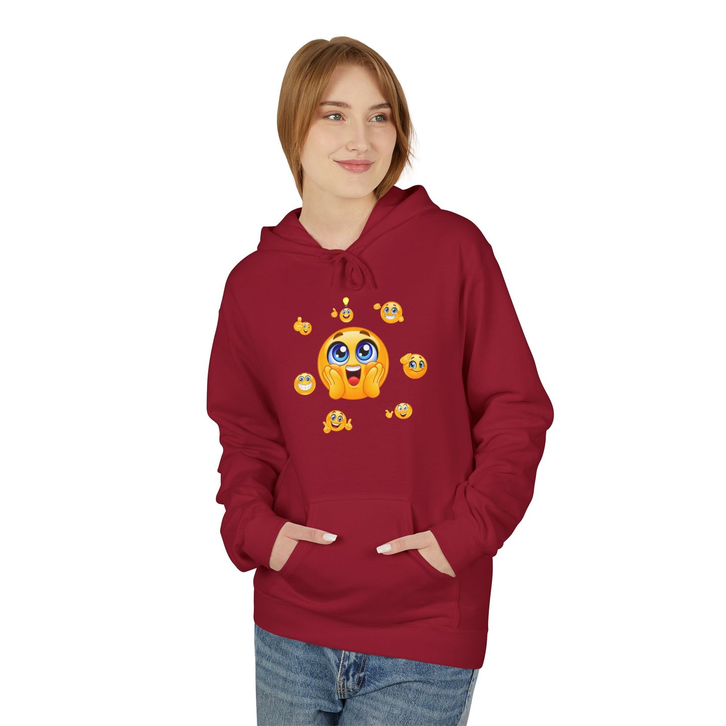 Smile Always Hoodie — Cute Emoji Graphic Hooded Sweatshirt