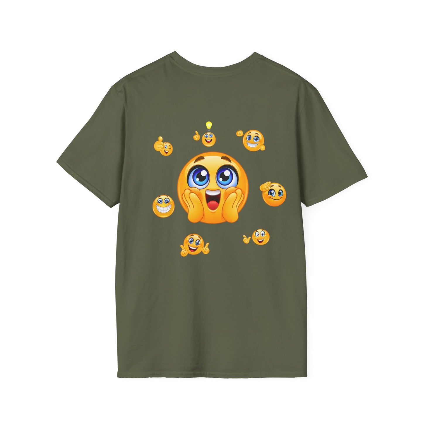 Smiling Emoji Faces T-Shirt | Cute Emoji Graphic Tee, 'Sorridi sempre'