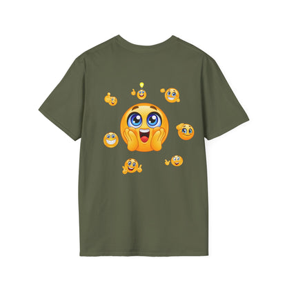 Smiling Emoji Faces T-Shirt | Cute Emoji Graphic Tee, 'Sorridi sempre'