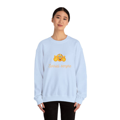 Crewneck Sweatshirt - 'Sorridi Sempre' Smiley Emoji Cozy Pullover