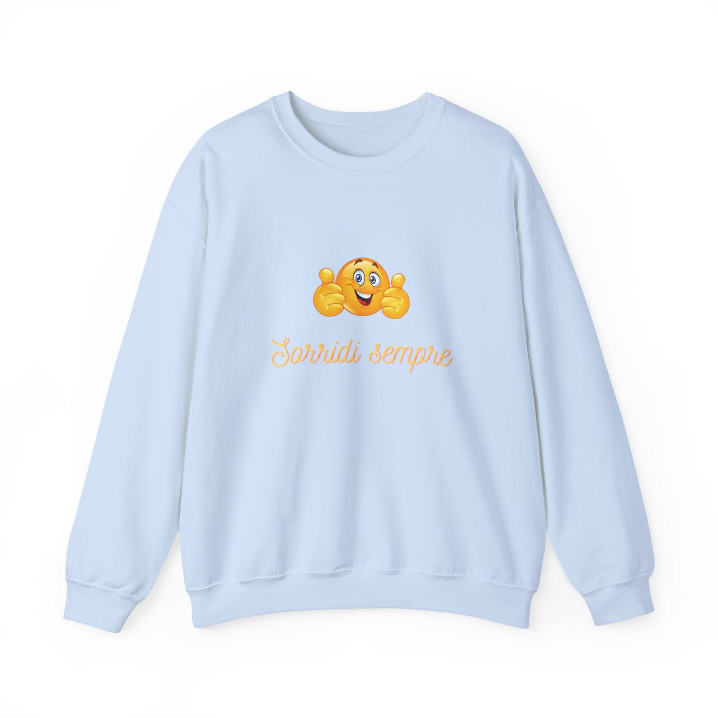 Crewneck Sweatshirt - 'Sorridi Sempre' Smiley Emoji Cozy Pullover
