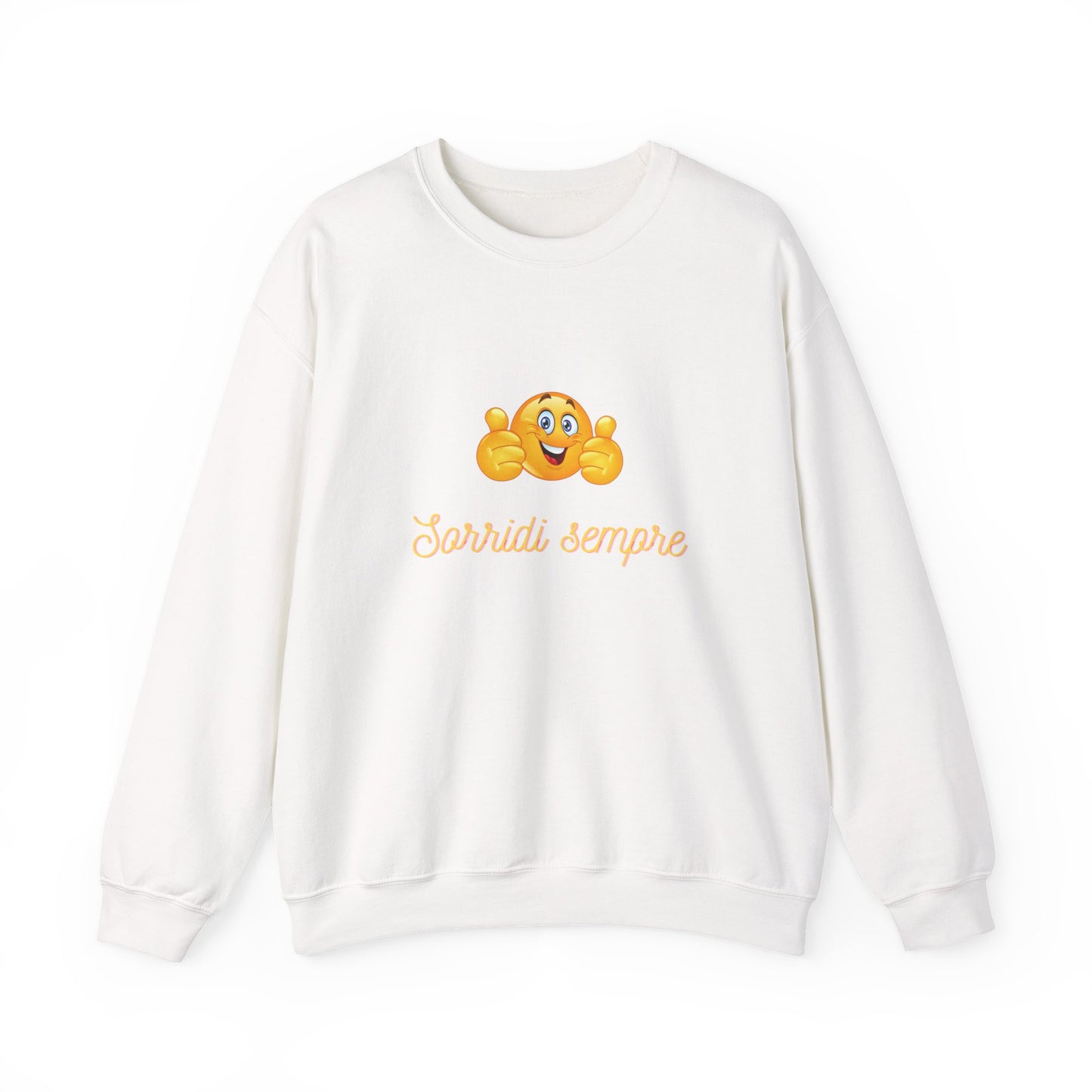 Crewneck Sweatshirt - 'Sorridi Sempre' Smiley Emoji Cozy Pullover