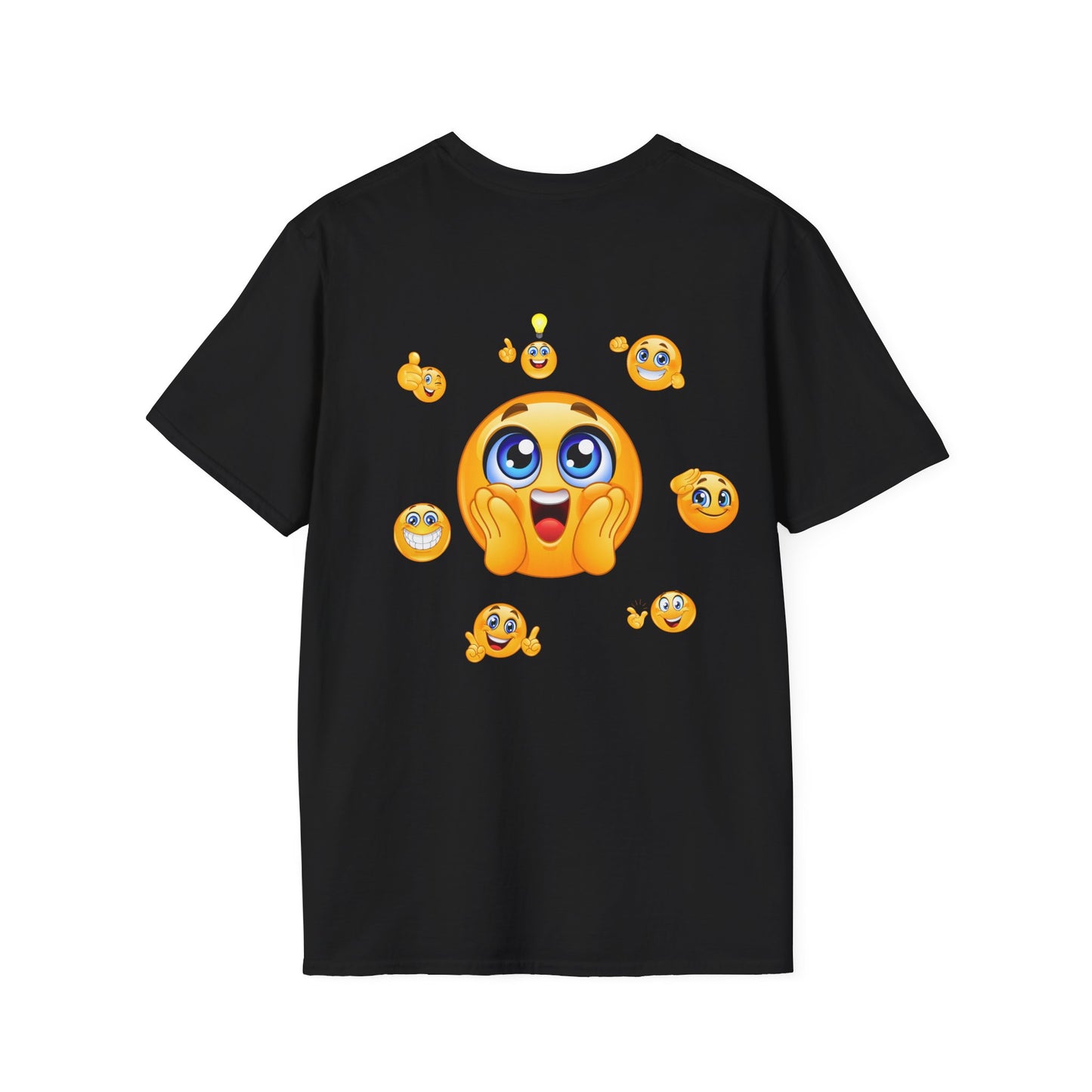 Smiling Emoji Faces T-Shirt | Cute Emoji Graphic Tee, 'Sorridi sempre'