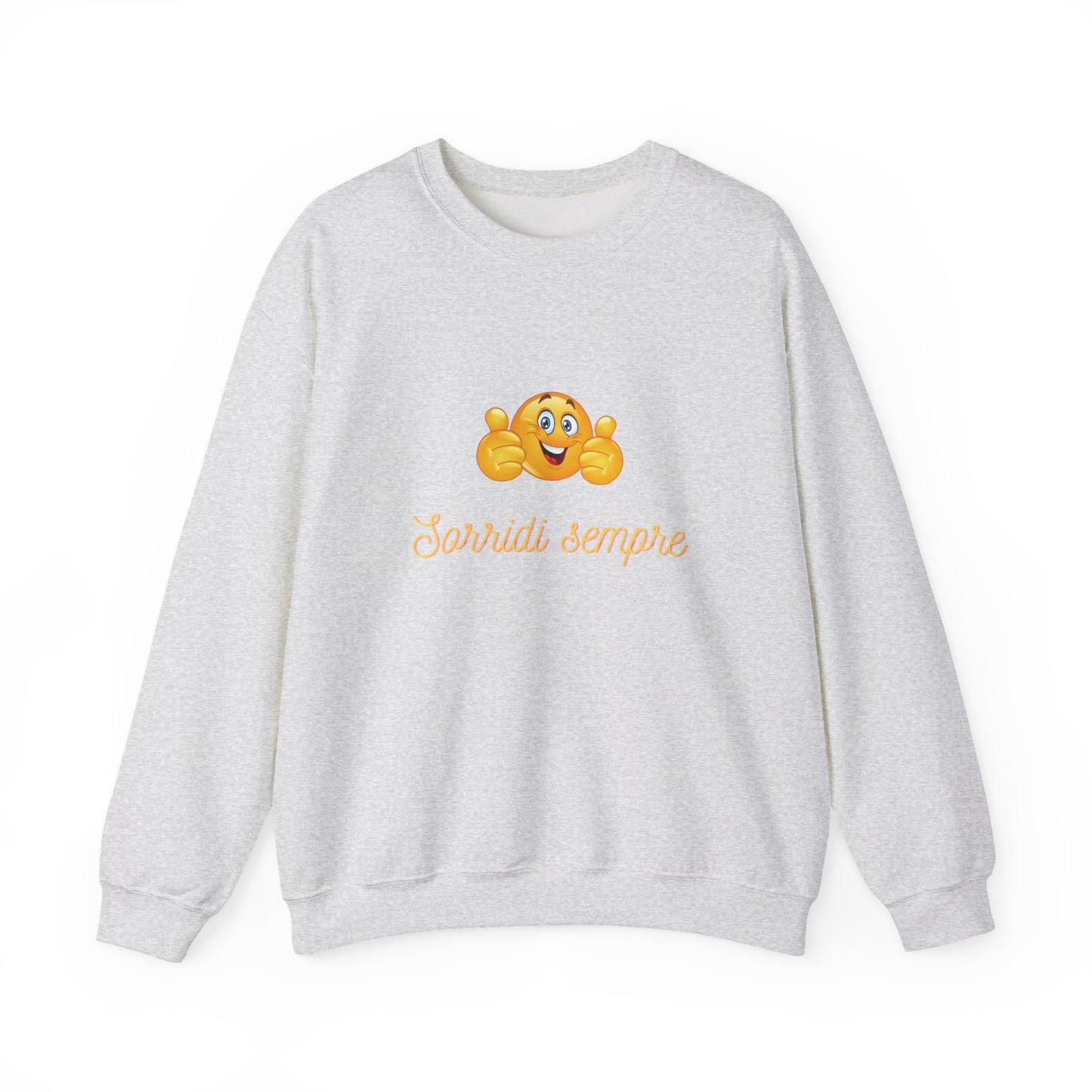 Crewneck Sweatshirt - 'Sorridi Sempre' Smiley Emoji Cozy Pullover