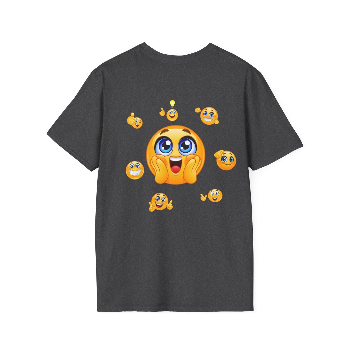 Smiling Emoji Faces T-Shirt | Cute Emoji Graphic Tee, 'Sorridi sempre'
