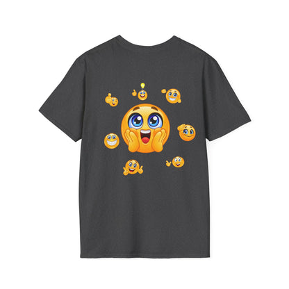 Smiling Emoji Faces T-Shirt | Cute Emoji Graphic Tee, 'Sorridi sempre'