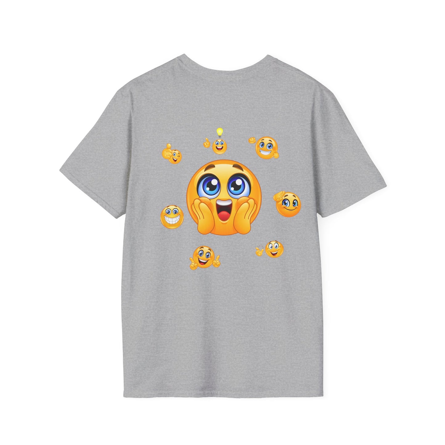 Smiling Emoji Faces T-Shirt | Cute Emoji Graphic Tee, 'Sorridi sempre'