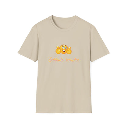 Smiling Emoji Faces T-Shirt | Cute Emoji Graphic Tee, 'Sorridi sempre'