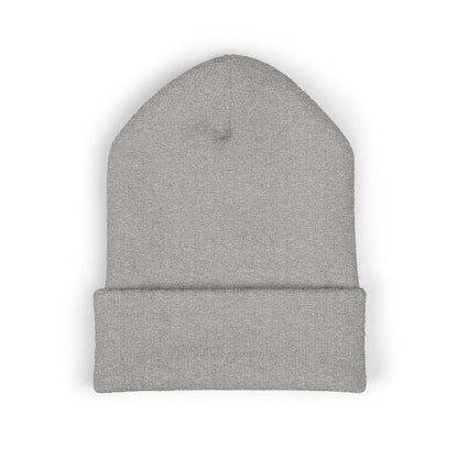 Classic Embroidered Cuffed Beanie — Minimal Santa Graphic