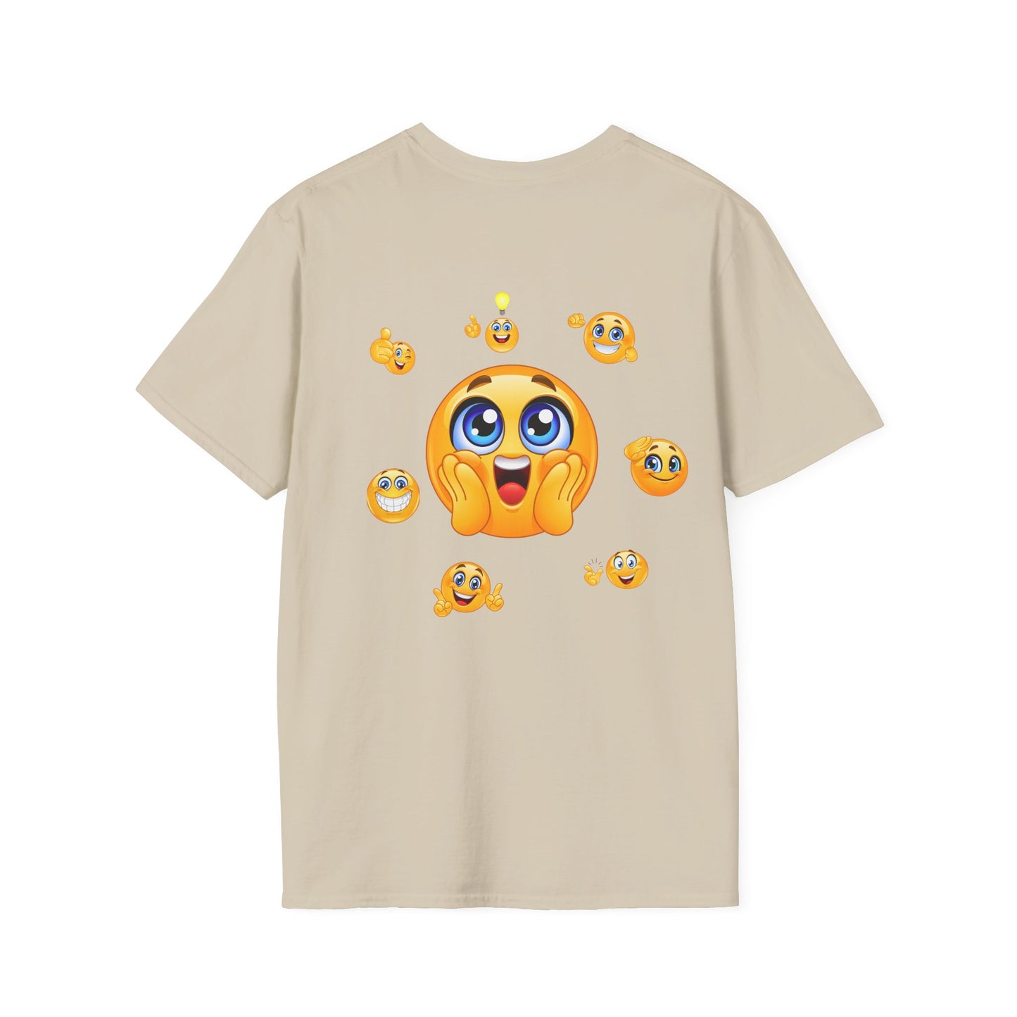 Smiling Emoji Faces T-Shirt | Cute Emoji Graphic Tee, 'Sorridi sempre'