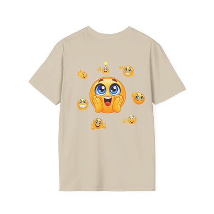 Smiling Emoji Faces T-Shirt | Cute Emoji Graphic Tee, 'Sorridi sempre'