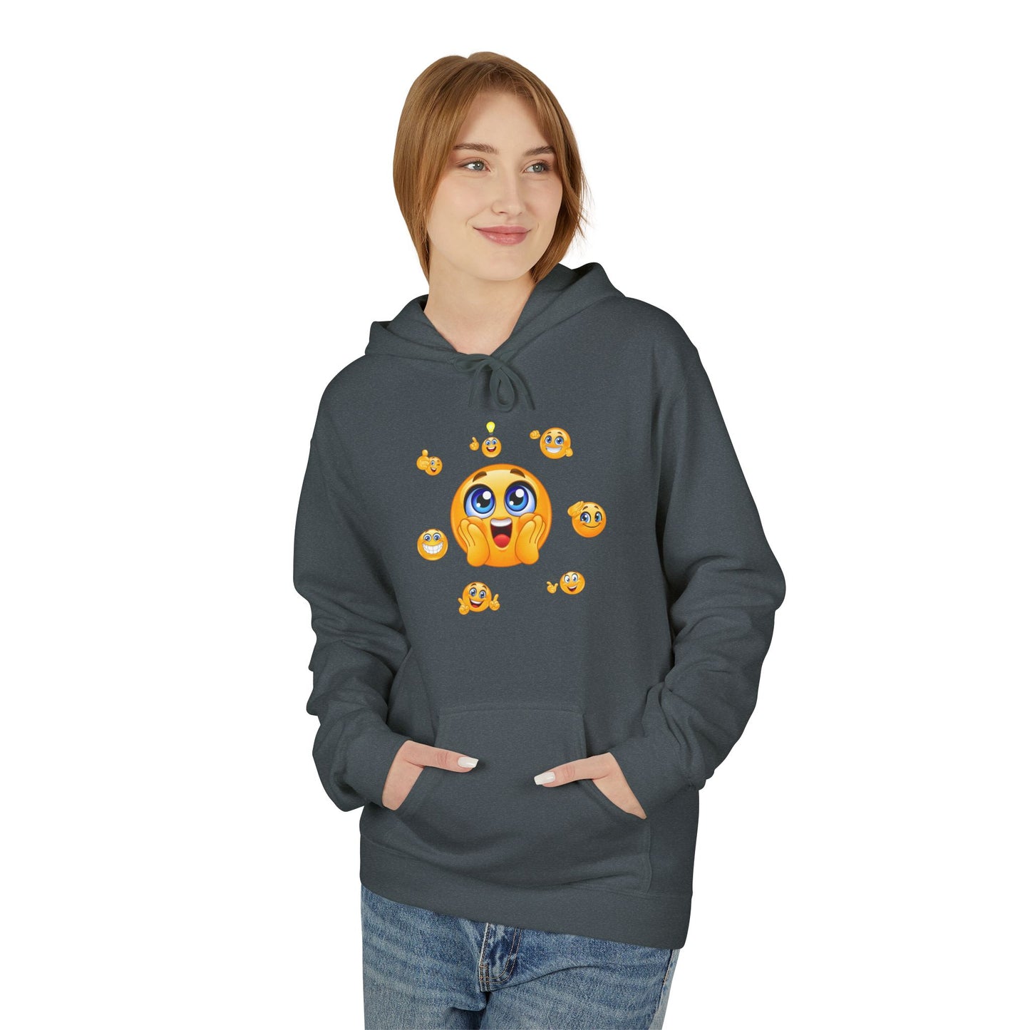 Smile Always Hoodie — Cute Emoji Graphic Hooded Sweatshirt