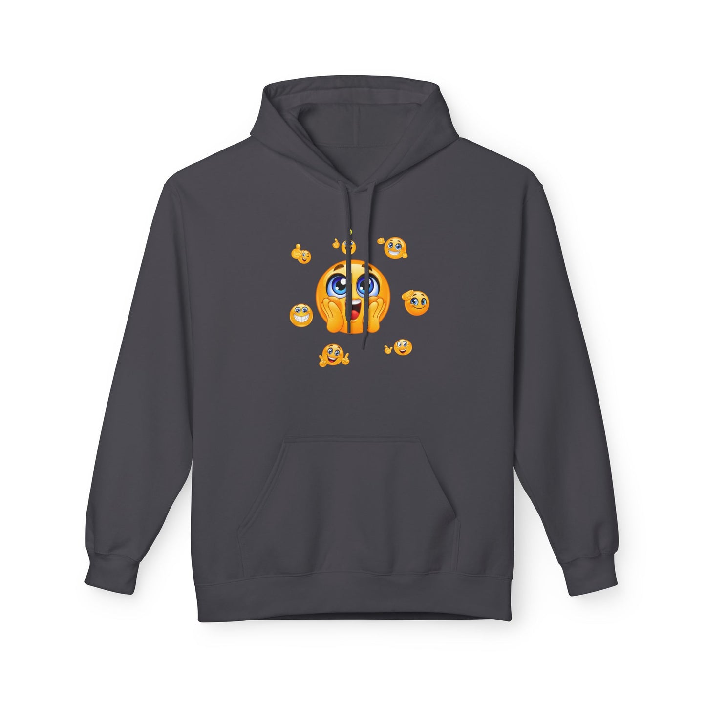 Smile Always Hoodie — Cute Emoji Graphic Hooded Sweatshirt