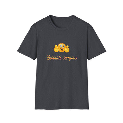 Smiling Emoji Faces T-Shirt | Cute Emoji Graphic Tee, 'Sorridi sempre'