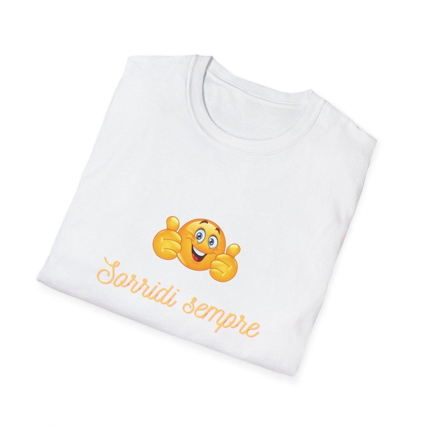 Smiling Emoji Faces T-Shirt | Cute Emoji Graphic Tee, 'Sorridi sempre'