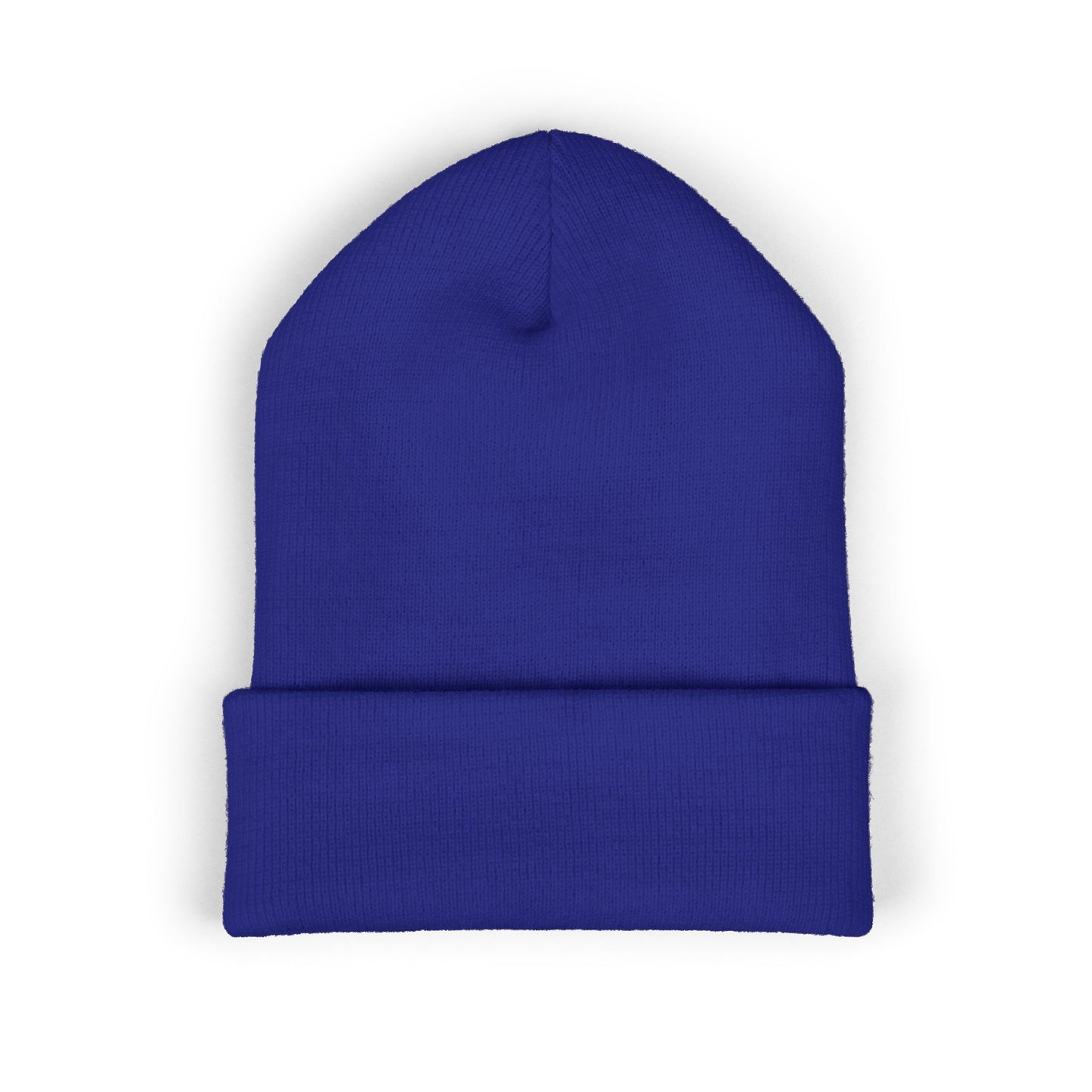 Classic Embroidered Cuffed Beanie — Minimal Santa Graphic