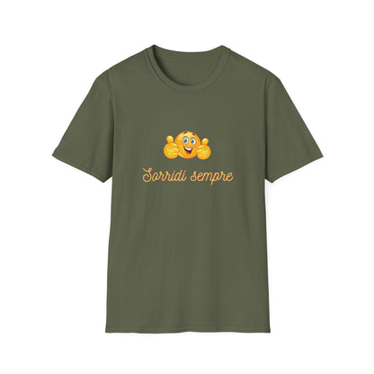 Smiling Emoji Faces T-Shirt | Cute Emoji Graphic Tee, 'Sorridi sempre'