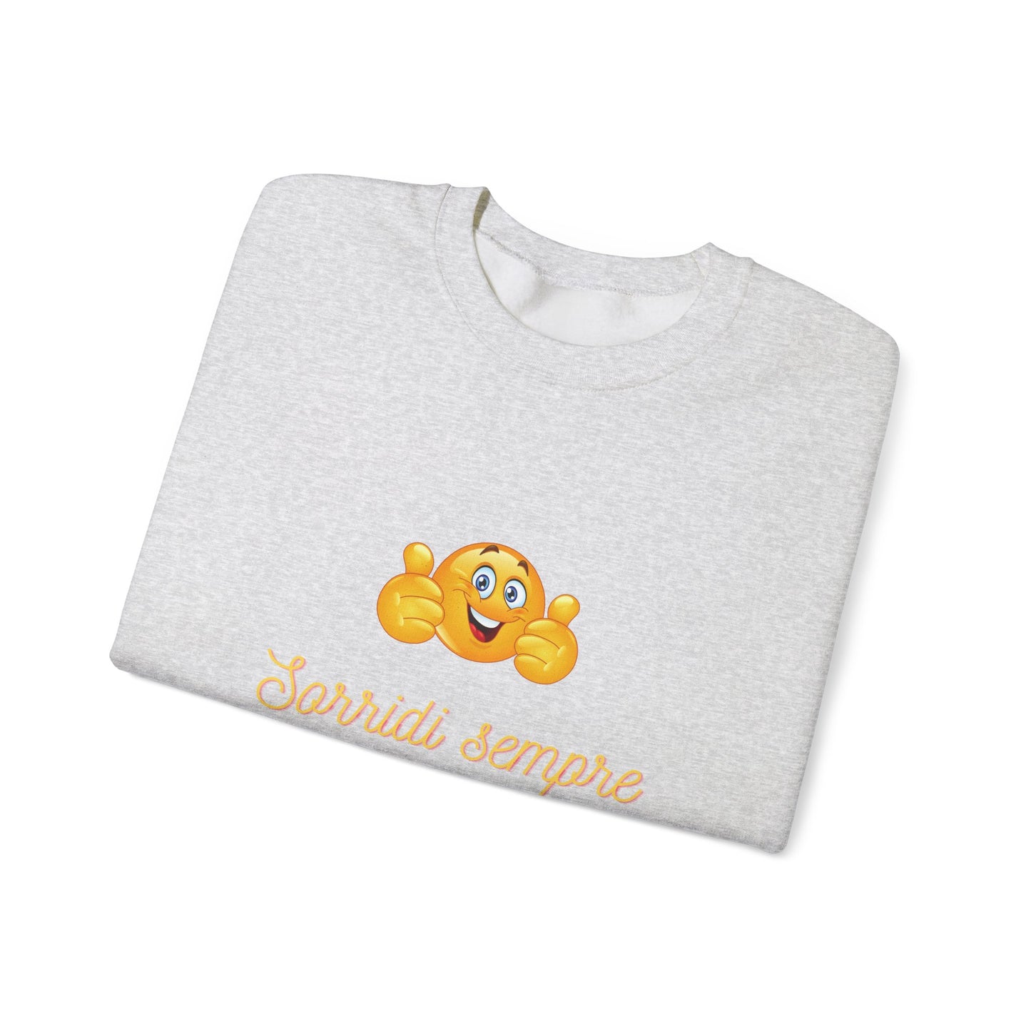 Crewneck Sweatshirt - 'Sorridi Sempre' Smiley Emoji Cozy Pullover