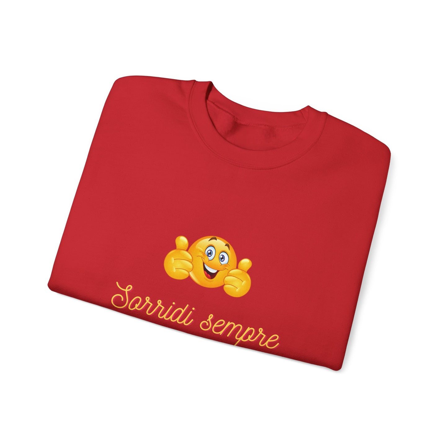Crewneck Sweatshirt - 'Sorridi Sempre' Smiley Emoji Cozy Pullover