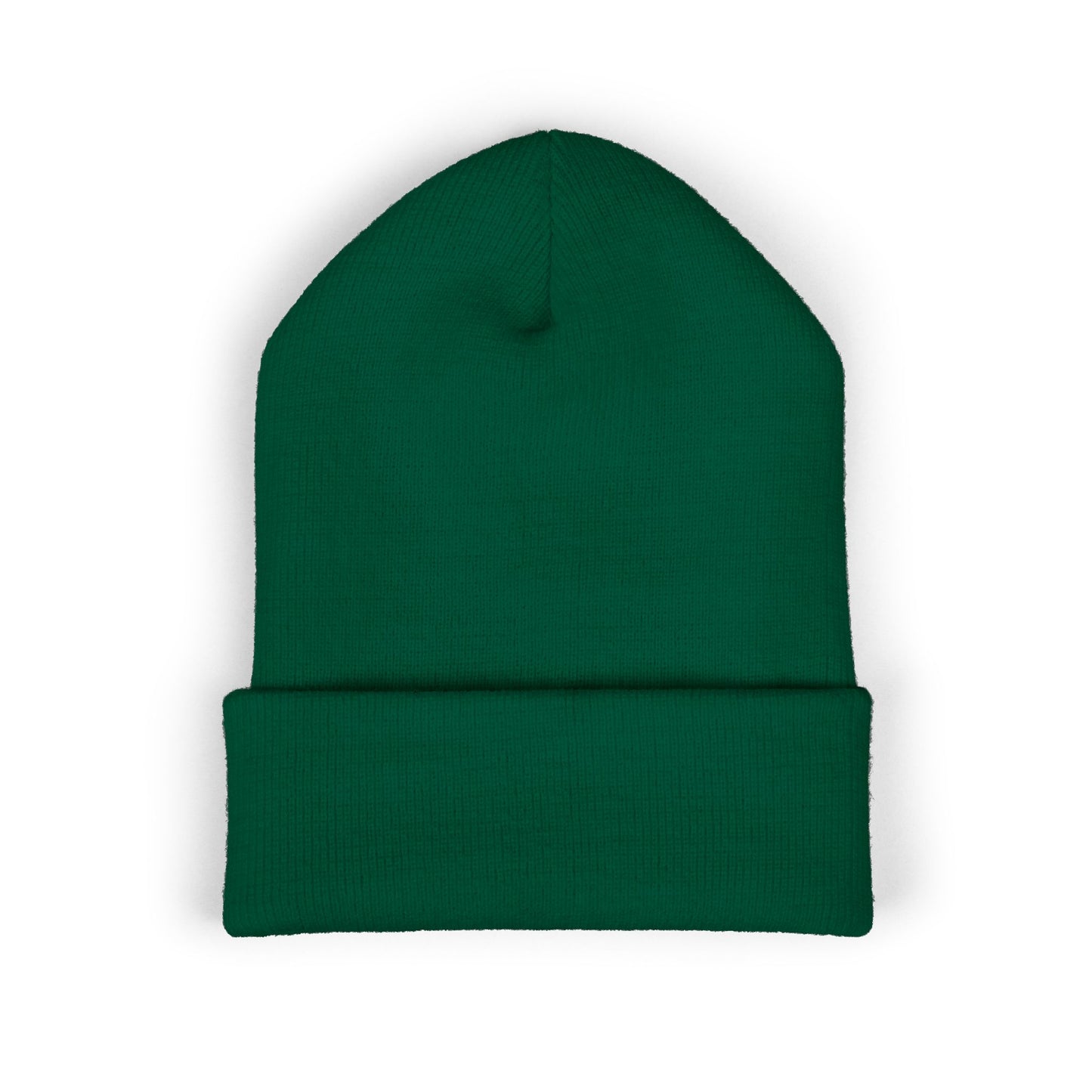 Classic Embroidered Cuffed Beanie — Minimal Santa Graphic
