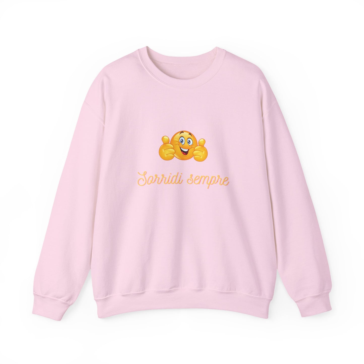 Crewneck Sweatshirt - 'Sorridi Sempre' Smiley Emoji Cozy Pullover