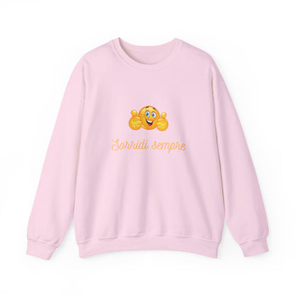 Crewneck Sweatshirt - 'Sorridi Sempre' Smiley Emoji Cozy Pullover