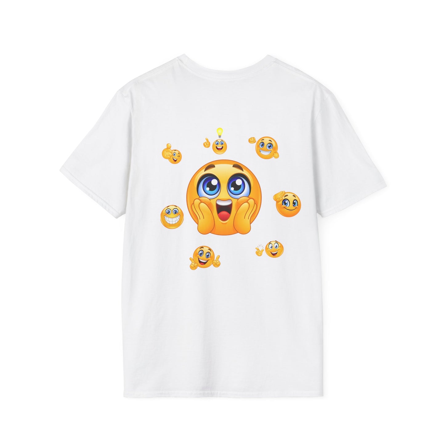 Smiling Emoji Faces T-Shirt | Cute Emoji Graphic Tee, 'Sorridi sempre'