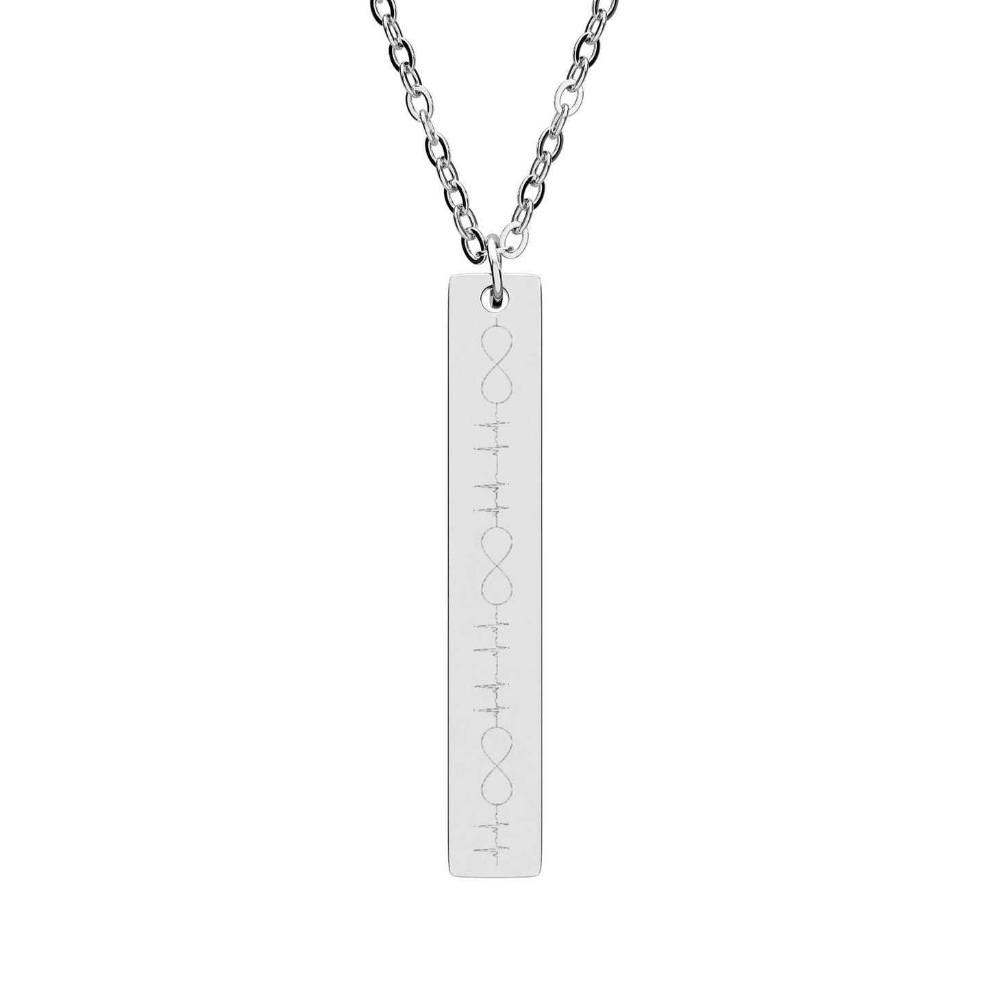 Engravable Vertical Bar Necklace, Pendant Necklace | Personalized Bar Jewelry
