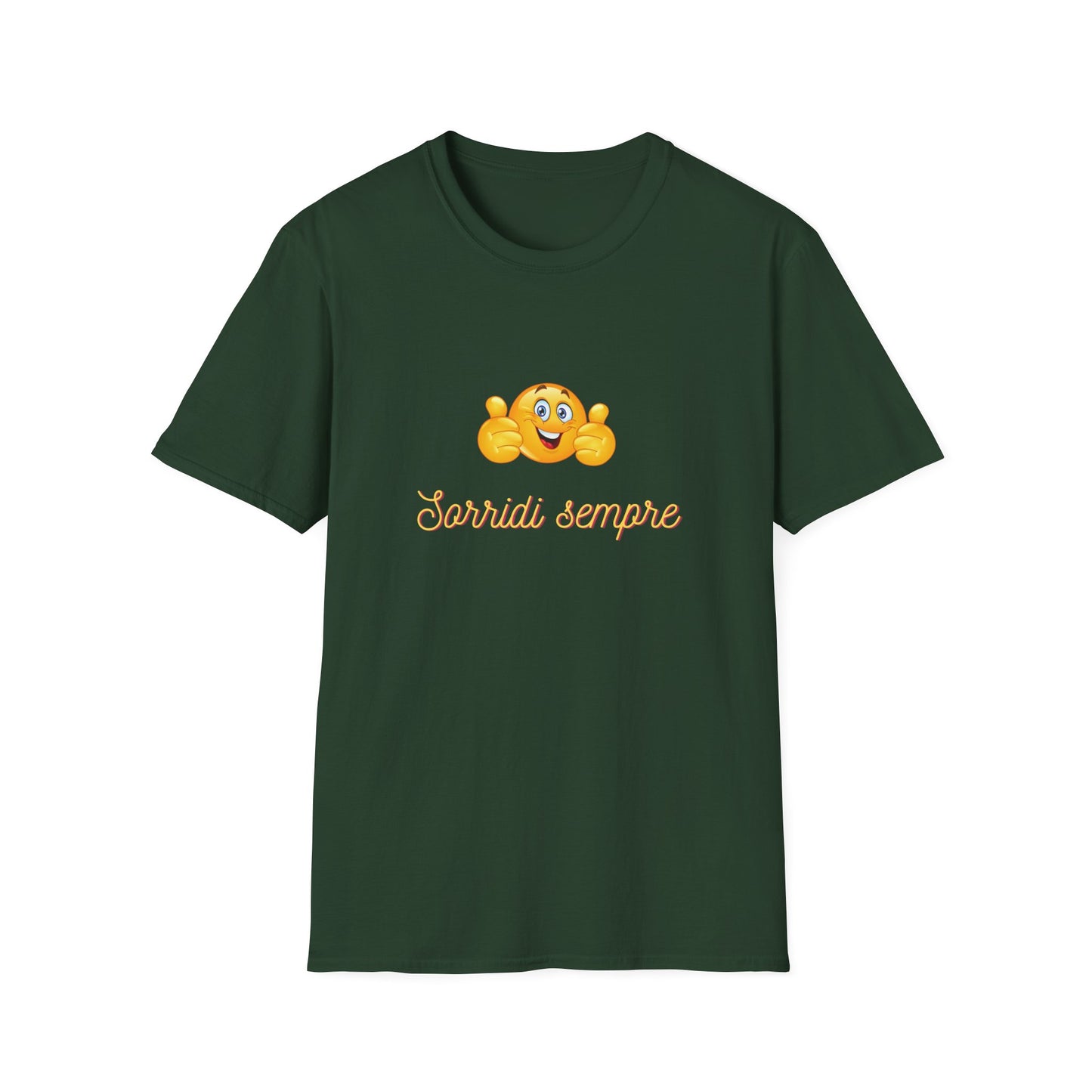 Smiling Emoji Faces T-Shirt | Cute Emoji Graphic Tee, 'Sorridi sempre'