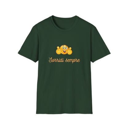 Smiling Emoji Faces T-Shirt | Cute Emoji Graphic Tee, 'Sorridi sempre'