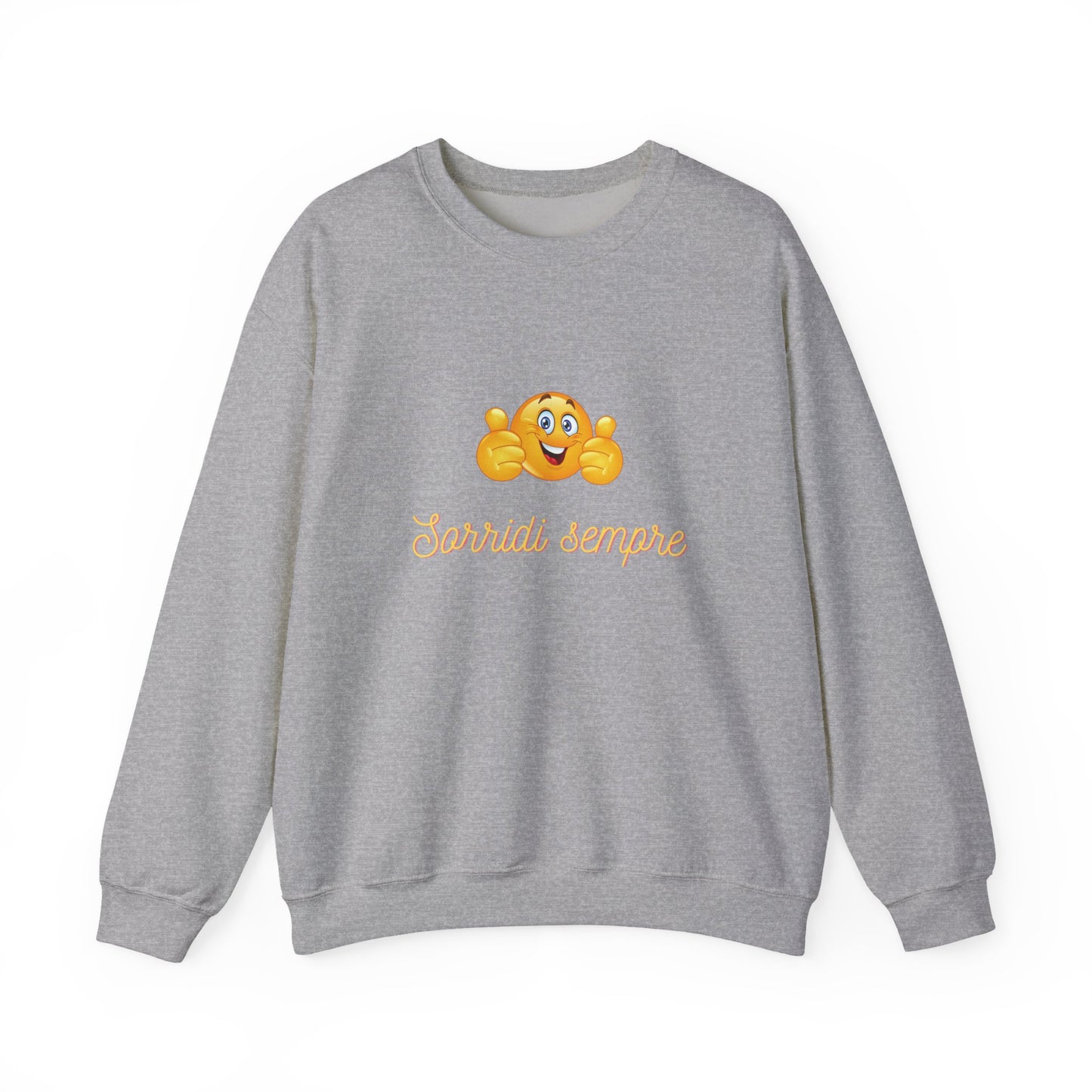 Crewneck Sweatshirt - 'Sorridi Sempre' Smiley Emoji Cozy Pullover