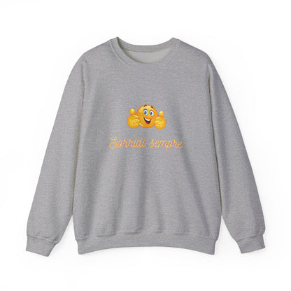 Crewneck Sweatshirt - 'Sorridi Sempre' Smiley Emoji Cozy Pullover