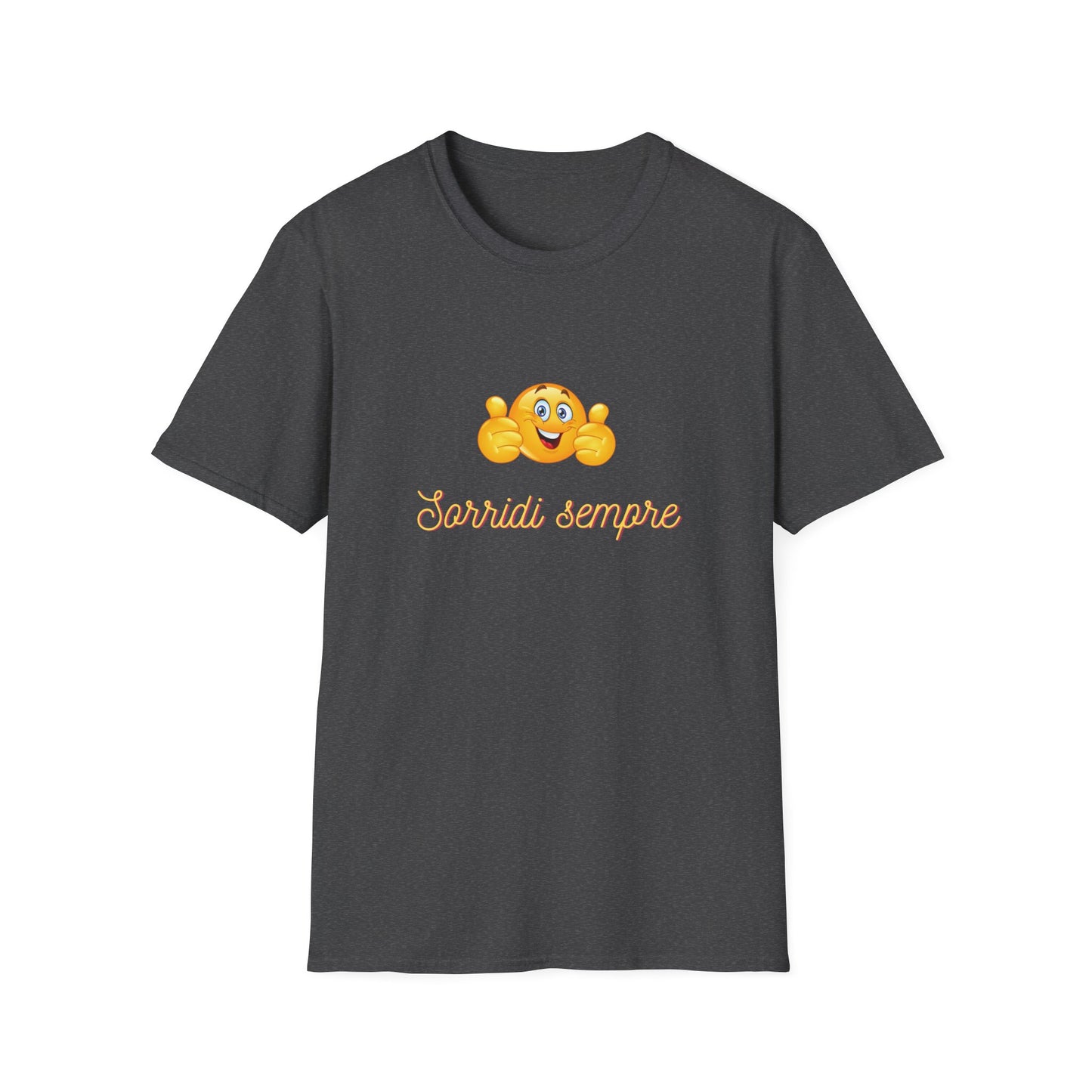 Smiling Emoji Faces T-Shirt | Cute Emoji Graphic Tee, 'Sorridi sempre'