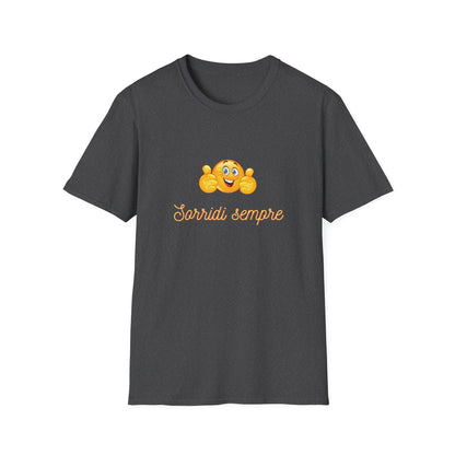 Smiling Emoji Faces T-Shirt | Cute Emoji Graphic Tee, 'Sorridi sempre'