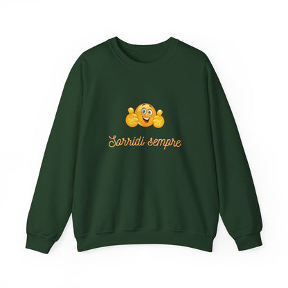 Crewneck Sweatshirt - 'Sorridi Sempre' Smiley Emoji Cozy Pullover