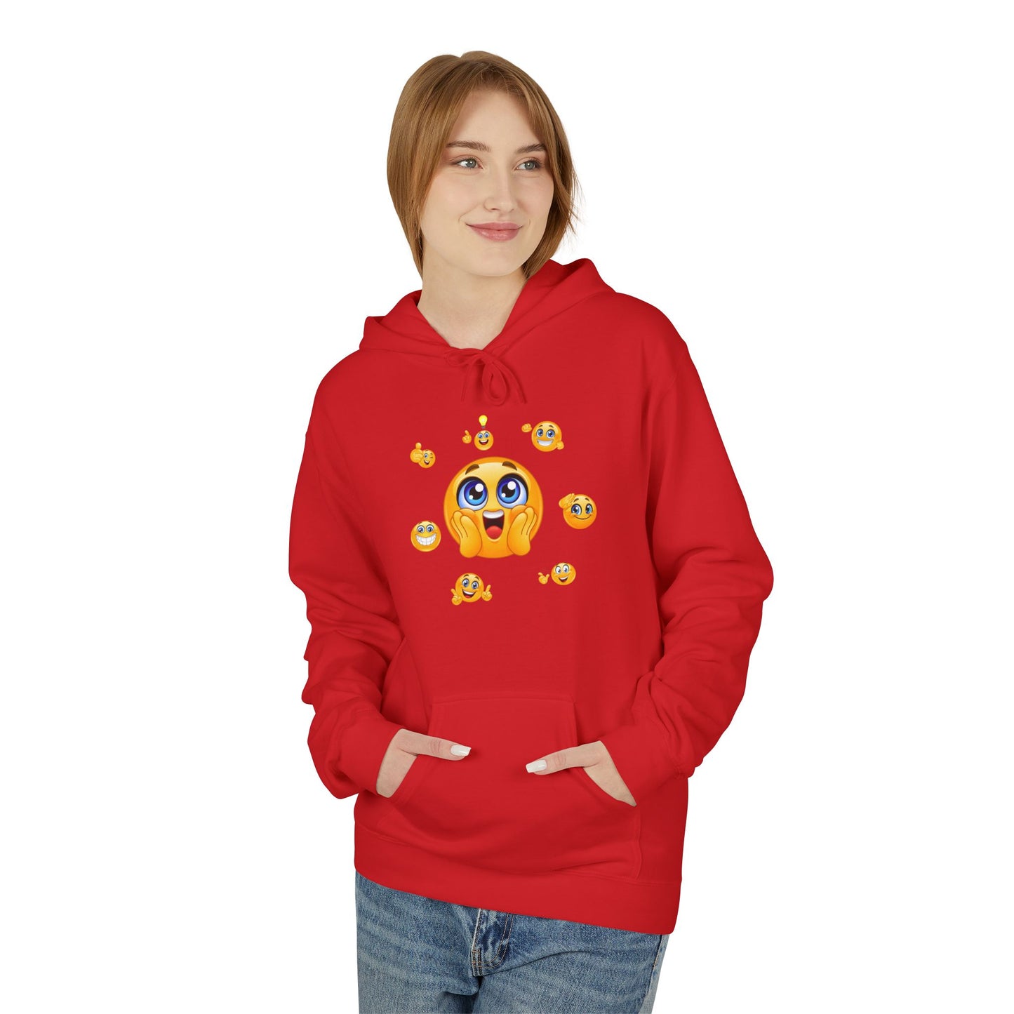 Smile Always Hoodie — Cute Emoji Graphic Hooded Sweatshirt