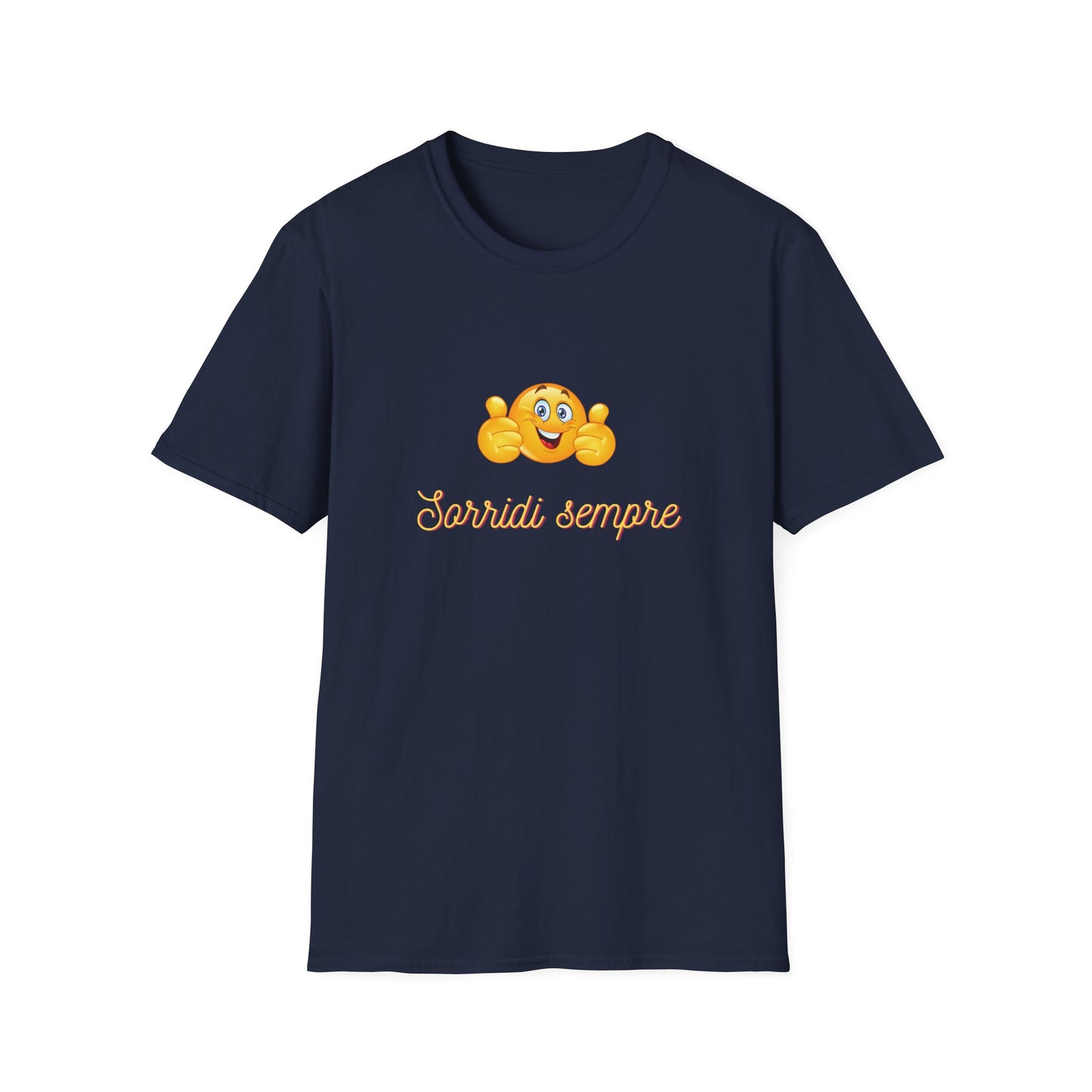 Smiling Emoji Faces T-Shirt | Cute Emoji Graphic Tee, 'Sorridi sempre'