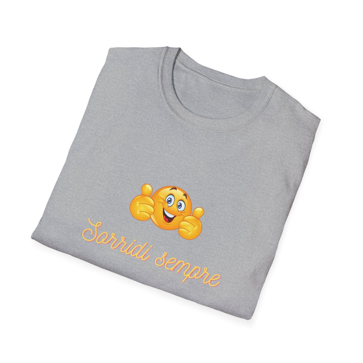 Smiling Emoji Faces T-Shirt | Cute Emoji Graphic Tee, 'Sorridi sempre'