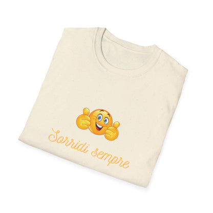 Smiling Emoji Faces T-Shirt | Cute Emoji Graphic Tee, 'Sorridi sempre'
