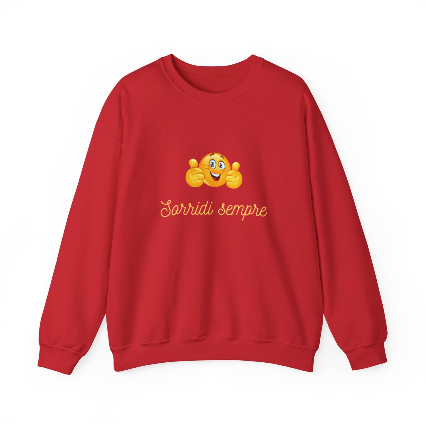 Crewneck Sweatshirt - 'Sorridi Sempre' Smiley Emoji Cozy Pullover