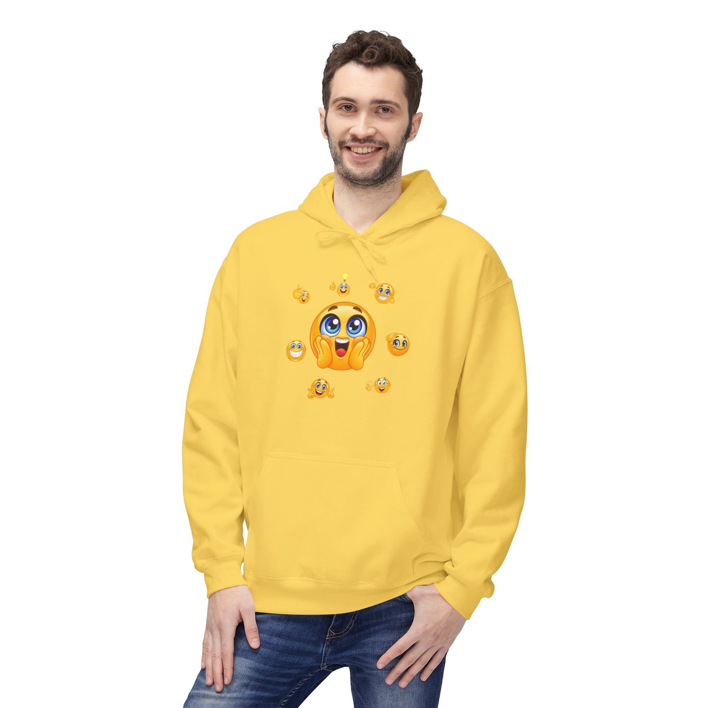 Smile Always Hoodie — Cute Emoji Graphic Hooded Sweatshirt