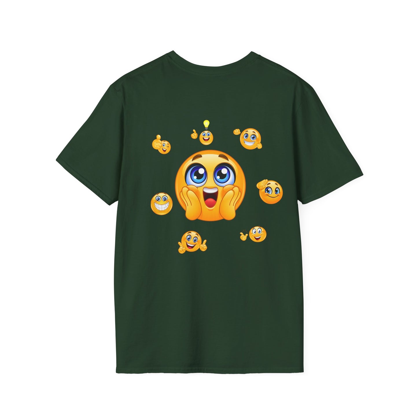 Smiling Emoji Faces T-Shirt | Cute Emoji Graphic Tee, 'Sorridi sempre'